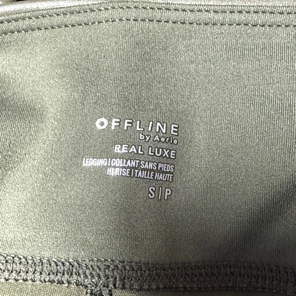 Aerie Olive Faux Leather High-Rise Leggings - Picture 5 of 8